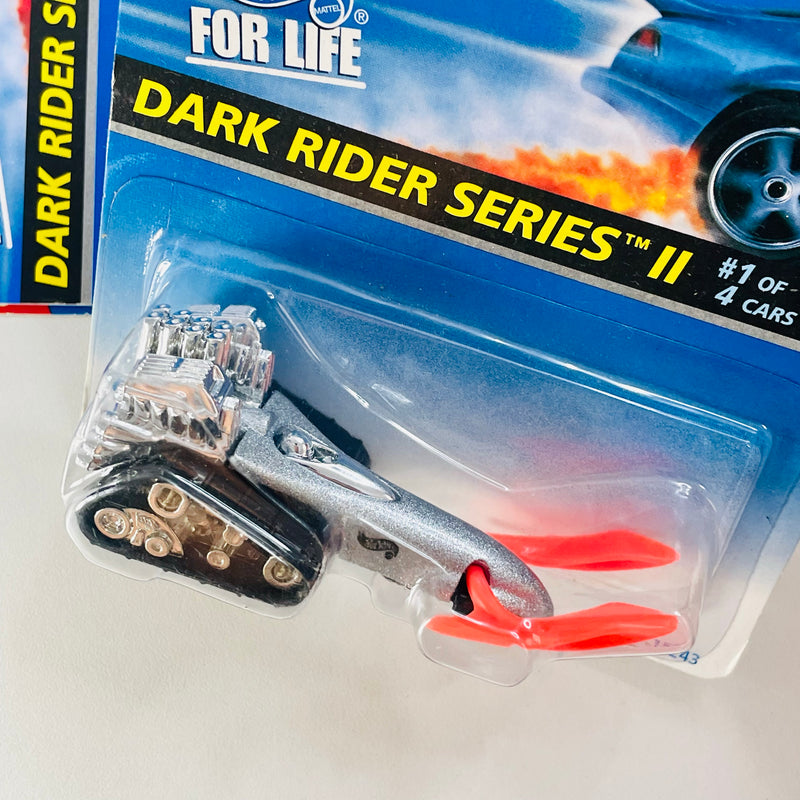 1996 Hot Wheels Dark Rider Series II Colección Set de 4 - Big Chill, Street Beast, Thunderstreak, Power Pistons