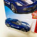 2018 Hot Wheels Then and Now Corvette C7 Z06 azul PR5
