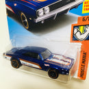 2018 Hot Wheels Muscle Mania 69 Dodge Charger 500 azul MC5