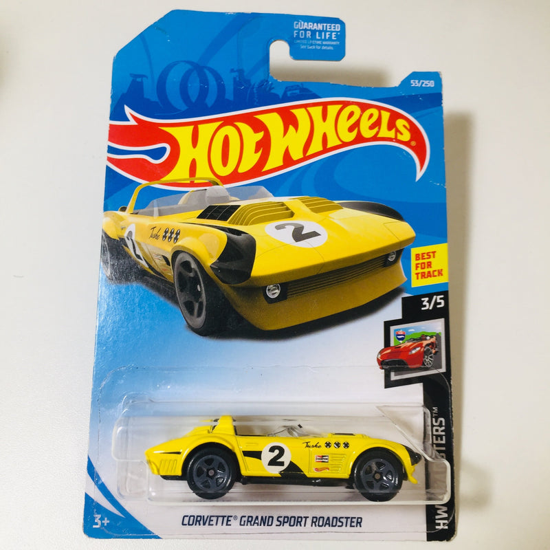 2019 Hot Wheels HW Roadsters Corvette Grand Sport Roadster amarillo 5SP