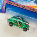 1997 Hot Wheels Biff! Bam! Boom! Series Colección Set de 4 - Mini Truck, Limozeen, Range Rover, Volkswagen VW Bug