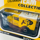 1991 Matchbox NFL Team Collectible Limited Edition University of Colorado Buffaloes Model A Ford Van amarillo