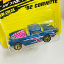 1994 Matchbox Super Fast 62 Corvette 32 azul metálico variante aros dorados