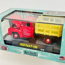 2010 M2 Machines Premier Edition Auto Trucks 1956 Ford F-100 10-28 rojo Llantas de Goma