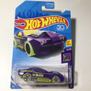 2018 Hot Wheels Treasure Hunt HW Glow Wheels Hollowback morado PR5