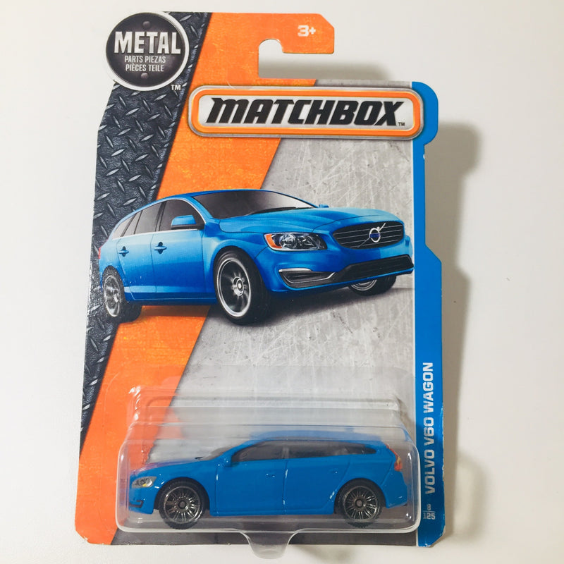 2016 Matchbox MBX Adventure City Volvo V60 Wagon azul