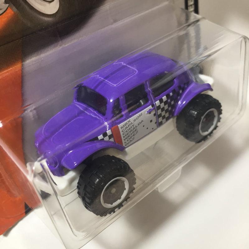 2015 Matchbox MBX Explorers Volkswagen Beetle 4x4 morado