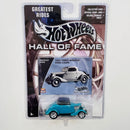 2003 Hot Wheels Hall of Fame Greatest Rides 1934 Three Window Ford Coupe 34 Ford 3 Window turquesa Llantas de Goma RR