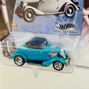 2003 Hot Wheels Hall of Fame Greatest Rides 1934 Three Window Ford Coupe 34 Ford 3 Window turquesa Llantas de Goma RR