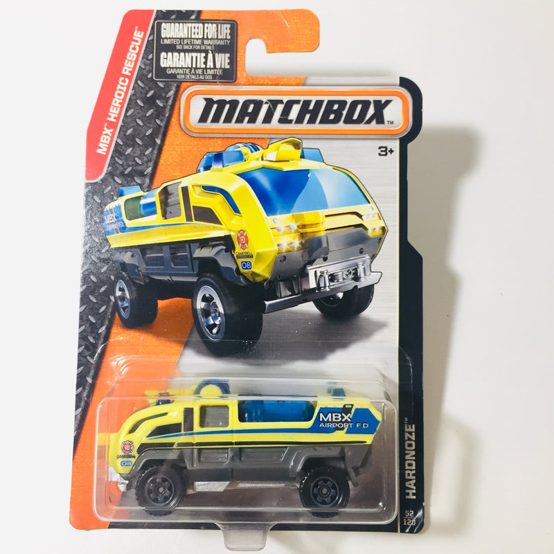 2015 Matchbox MBX Heroic Rescue Hardnoze amarillo