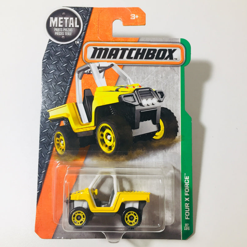 2016 Matchbox MBX Explorers Four X Force amarillo