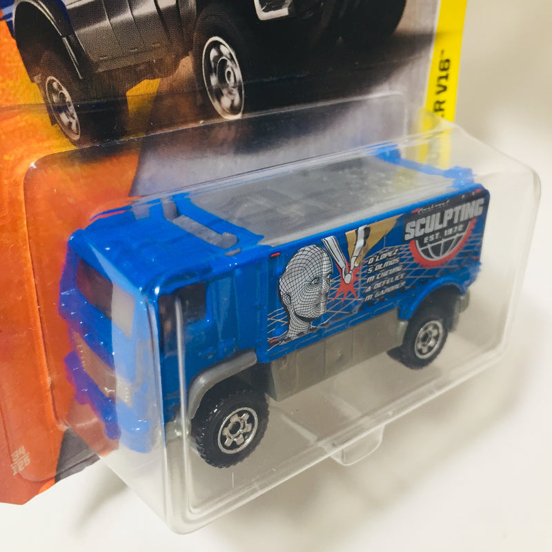 2017 Matchbox MBX Construction Dessert Thunder V16 azul