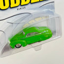 2003 Hot Wheels 100% Preferred Street Rodder Tail Dragger 41 Ford Coupe verde Llantas de Goma RR base ZAMAC