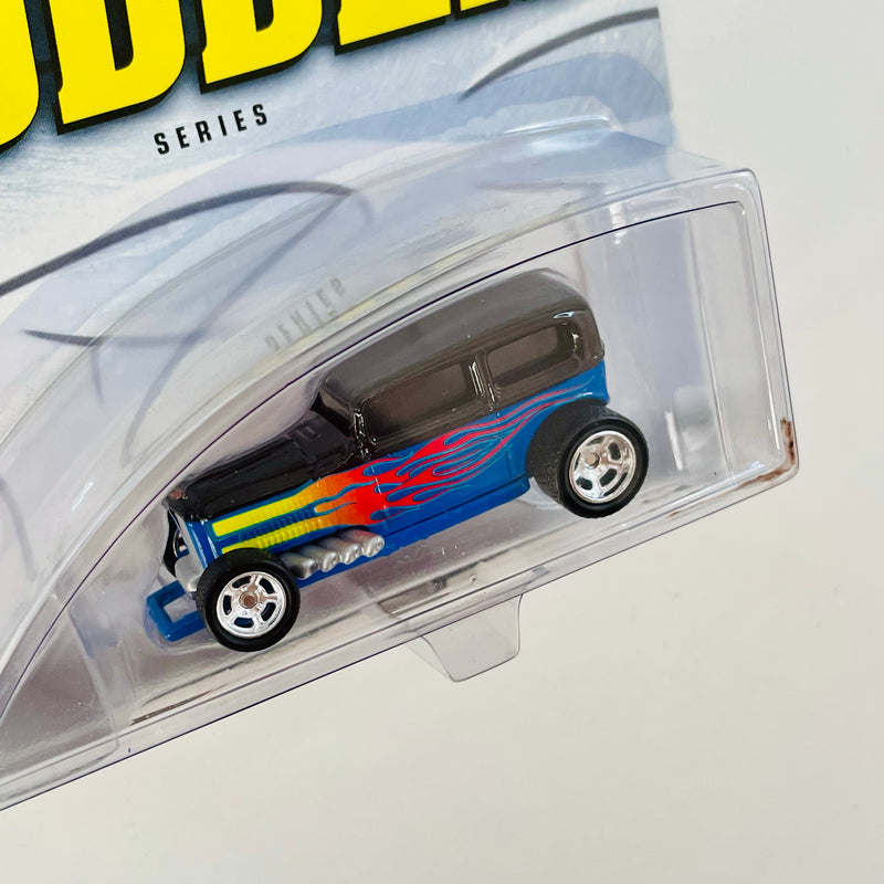 2003 Hot Wheels 100% Preferred Street Rodder Midnight Otto 1932 Ford Sedan azul Llantas de Goma RR