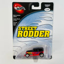 2003 Hot Wheels 100% Preferred Street Rodder Midnight Otto 1932 Ford Sedan rojo Llantas de Goma RR