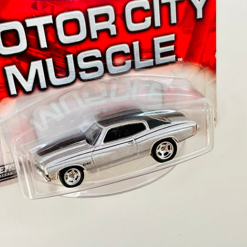 2004 Hot Wheels Auto Affinity Motor City Muscle Chevy Chevelle plata Llantas de Goma RR