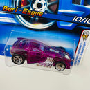 2005 Hot Wheels First Editions X‑Raycers Burl-Esque 060 morado 5SP base ZAMAC Primera Edición