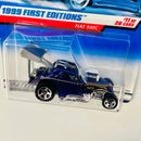 1999 Hot Wheels First Editions Fiat 500C morado metálico 5SP base ZAMAC