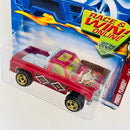 2002 Hot Wheels Wild Frontier Power Plower 058 rojo metálico SB base ZAMAC