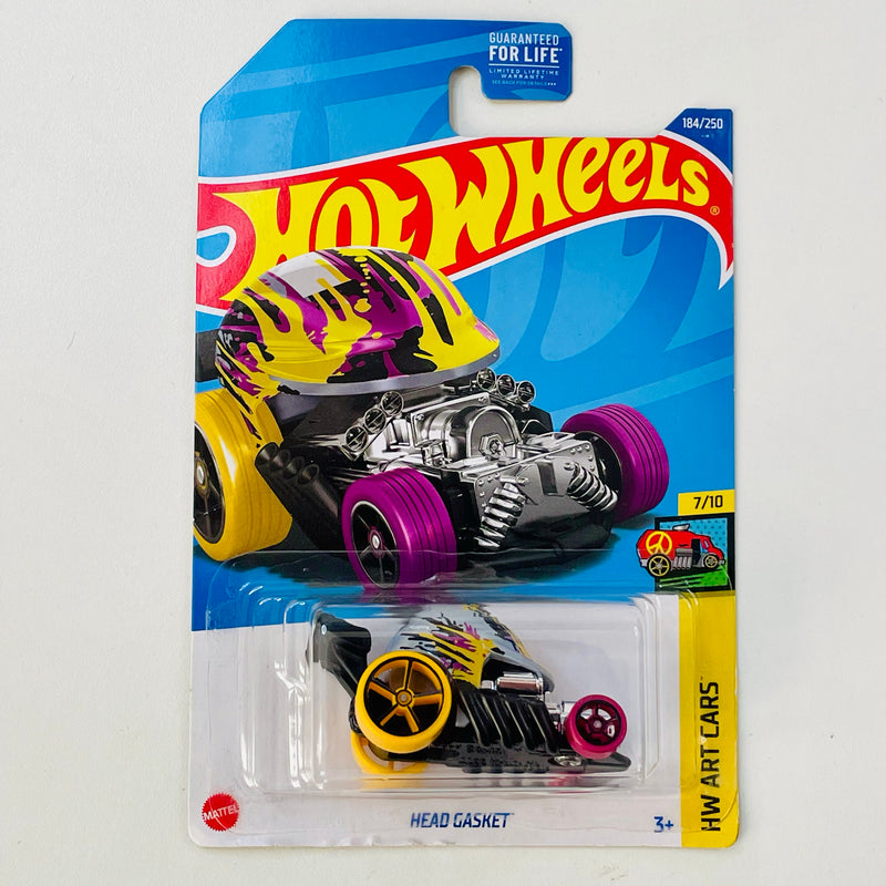 2022 Hot Wheels HW Art Cars Head Gasket gris OH5 base ZAMAC