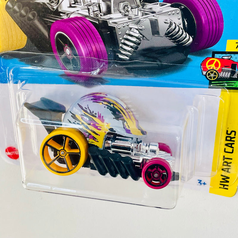2022 Hot Wheels HW Art Cars Head Gasket gris OH5 base ZAMAC