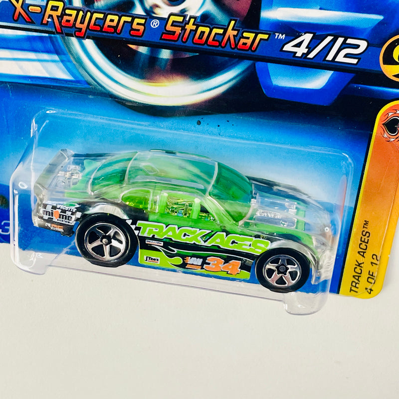 2006 Hot Wheels Track Aces X-Raycers Stockar 114 verde 5SP base ZAMAC