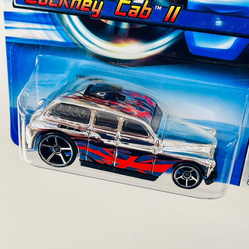 2006 Hot Wheels Chrome Burnez Cockney Cab II 068 cromado OH5