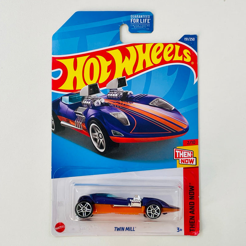 2022 Hot Wheels Then and Now Twin Mill morado metálico PR5 Blíster Internacional
