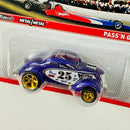 2012 Hot Wheels Premium Racing NHRA Championship Drag Racing Pass 'N Gasser morado metálico Llantas de Goma RR base ZAMAC