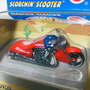 1999 Hot Wheels Special Edition JC Whitney Scorchin' Scooter rojo MC3 base ZAMAC