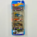 2022 Hot Wheels HW Exposed Engines 5 Pack Set de 5 - 64 Chevrolet Nova Wagon Gasser, Fiat 500C, 68 Corvette Gas Monkey Garage, Bone Shaker, Rigor Motor