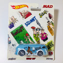 2017 Hot Wheels Pop Culture MAD Magazine Haulin' Gas celeste Llantas de Goma RR base ZAMAC