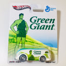 2013 Hot Wheels Pop Culture General Mills Green Giant Haulin' Gas blanco Llantas de Goma RR base ZAMAC