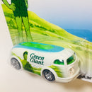 2013 Hot Wheels Pop Culture General Mills Green Giant Haulin' Gas blanco Llantas de Goma RR base ZAMAC