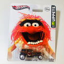 2013 Hot Wheels Pop Culture Disney The Muppets Animal Midnight Otto naranja Llantas de Goma RR redline base ZAMAC