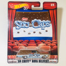 2018 Hot Wheels Pop Culture Nestlé Sno-Caps 64 Chevy Nova Delivery marrón Llantas de Goma RR base ZAMAC