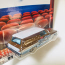 2018 Hot Wheels Pop Culture Nestlé Sno-Caps 64 Chevy Nova Delivery marrón Llantas de Goma RR base ZAMAC