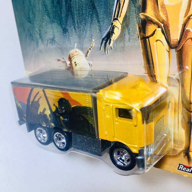 2016 Hot Wheels Star Wars C-3PO Tatooine Scene Hiway Hauler amarillo Llantas de Goma RR