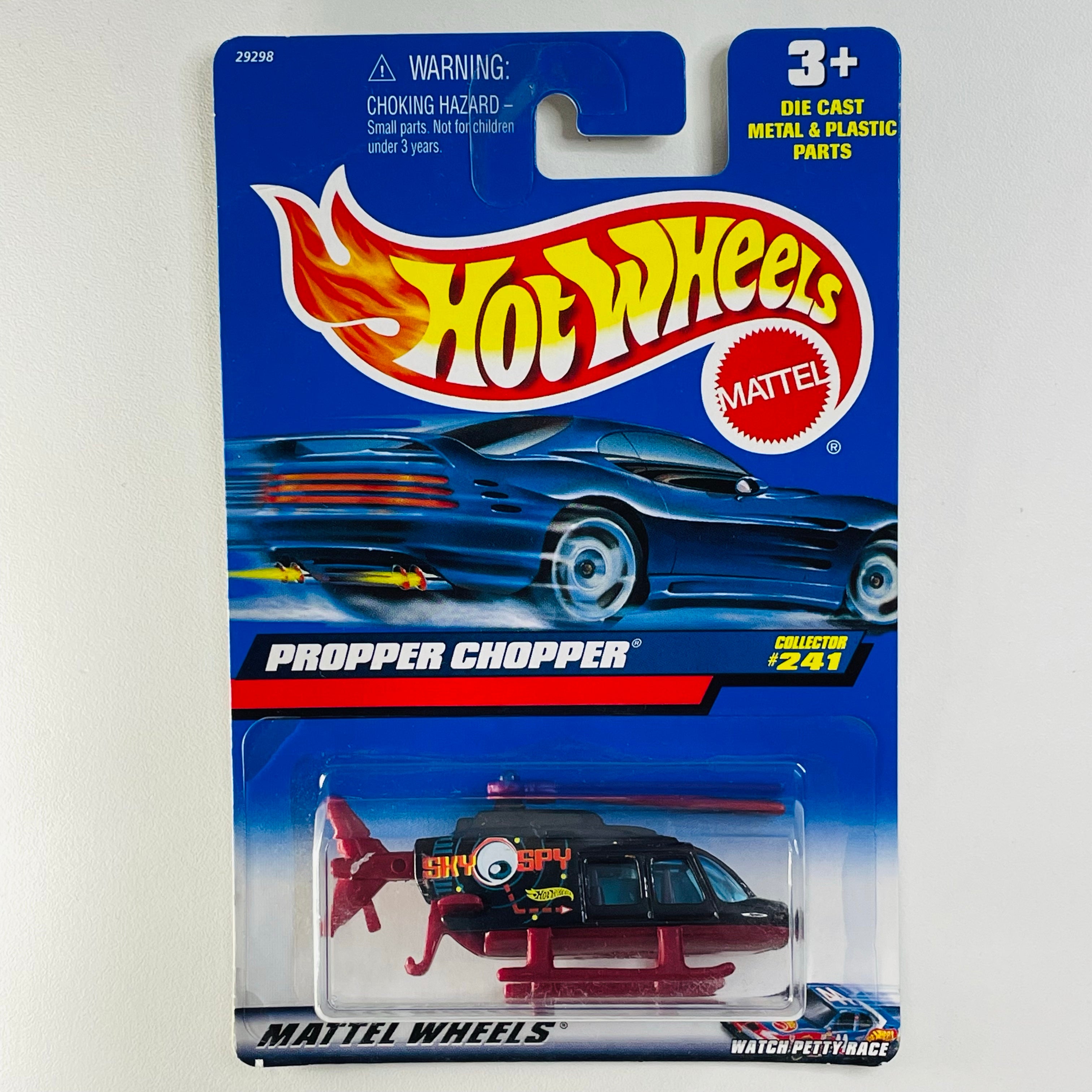 2000 Hot Wheels Propper Chopper 241 negro Blíster 90s