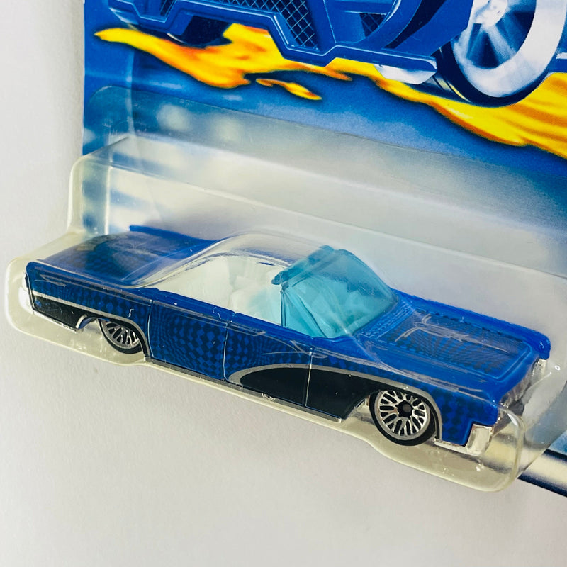 2001 Hot Wheels Hippie Mobiles 64 Lincoln Continental 091 azul metálico LW