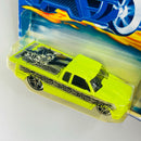 2001 Hot Wheels Skin Deep Chevy Pro Stock Truck amarillo fluorescente PR5