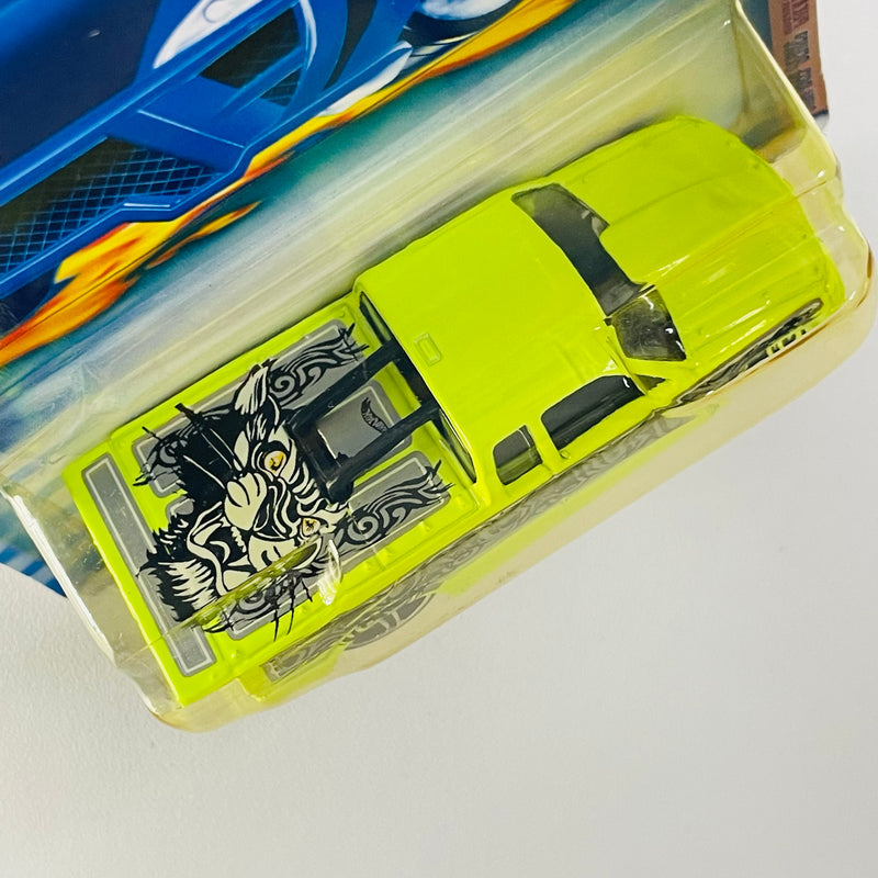 2001 Hot Wheels Skin Deep Chevy Pro Stock Truck amarillo fluorescente PR5