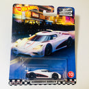 2020 Hot Wheels Boulevard Koenigsegg Agera R blanco Llantas de Goma RR