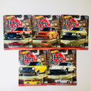 2020 Hot Wheels Car Culture Japan Historics 3 Colección Set de 5 con Llantas de Goma RR - Nissan Skyline RS, 85 Honda City Turbo II, Nissan Silvia, 75 Datsun Sunny Truck, 68 Mazda Cosmo Sport