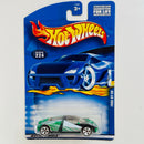 2000 Hot Wheels Ford GT-90 224 verde metálico 5DOT base ZAMAC