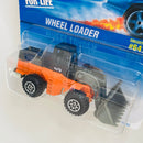 1998 Hot Wheels CAT Wheel Loader 641 naranja CTS base ZAMAC