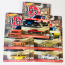 2020 Hot Wheels Car Culture Japan Historics 3 Colección Set de 5 con Llantas de Goma RR - Nissan Skyline RS, 85 Honda City Turbo II, Nissan Silvia, 75 Datsun Sunny Truck, 68 Mazda Cosmo Sport