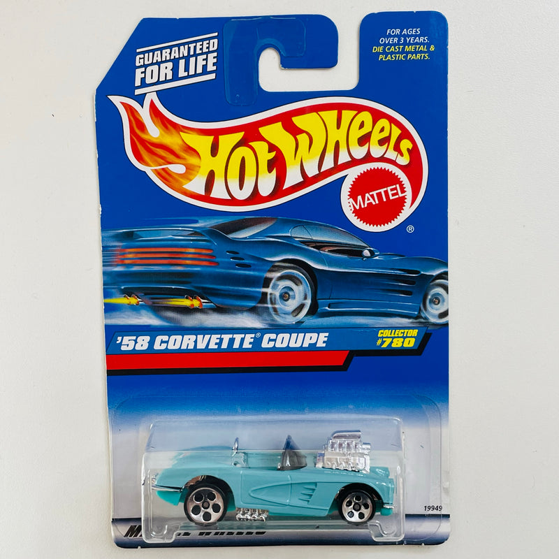 1998 Hot Wheels 58 Corvette 780 turquesa 5DOT
