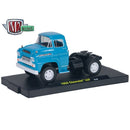 2010 M2 Machines Premium Edition Auto Trucks 1958 Chevrolet LCF 10-30 celeste Llantas de Goma