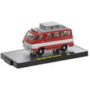 2021 M2 Machines 1965 Dodge A100 Camper Van R56 rojo Llantas de Goma